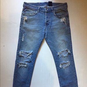 Blue H&M Skinny Ripped Jeans !